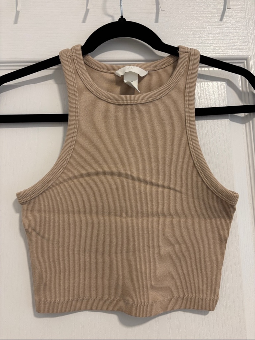 H&M Ribbed Crop Tank Top - Tan